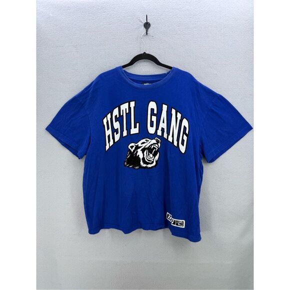 Hustle Gang Mens Blue Short Sleeve Crew Neck Bear Graphic Print T-Shirt Size 2X - Picture 8 of 8